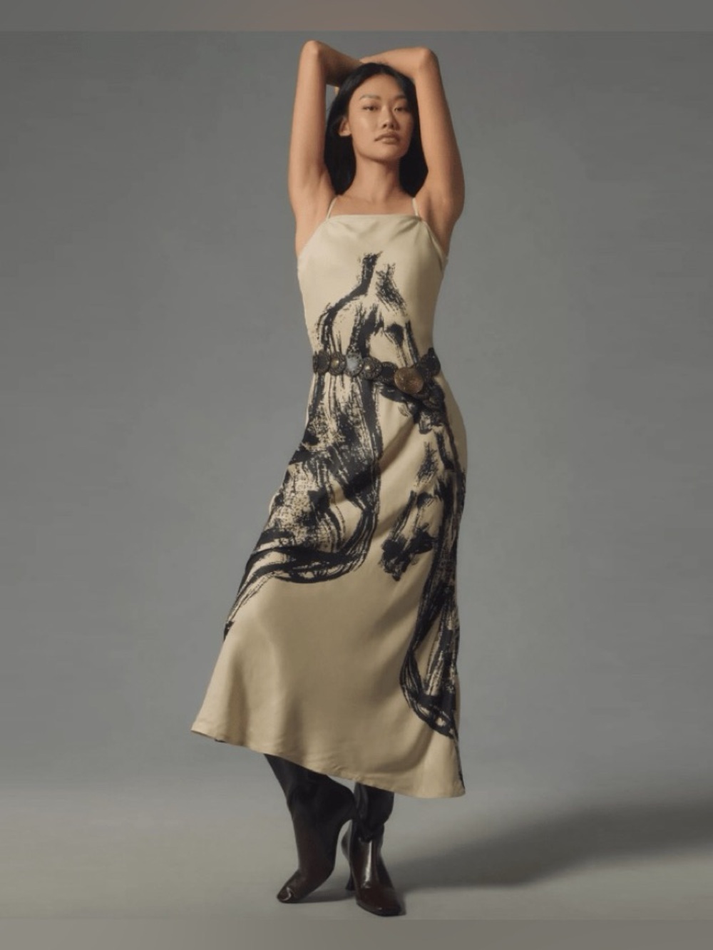 Anthropologie Horse Slip Maxi Dress - Picture 3 of 3